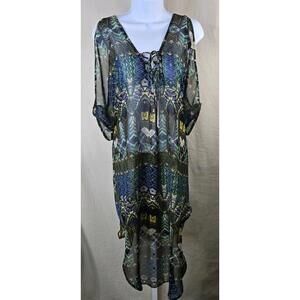 ASTR The Label Sheer Floral Caftan Swim Cover Up Boho Women’s XS Excellent